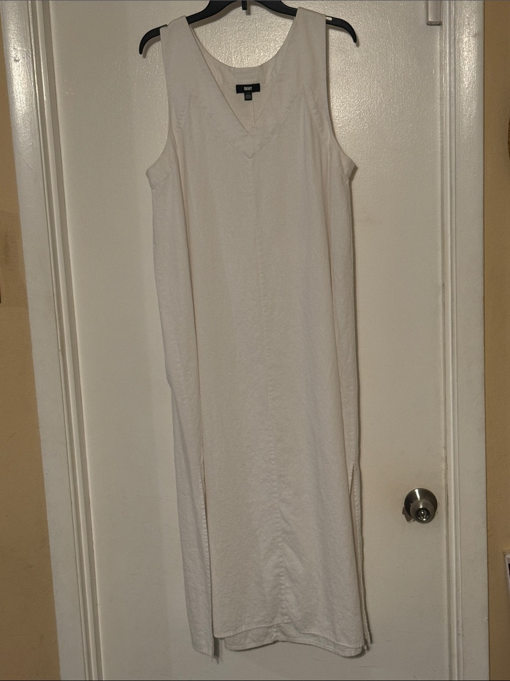 Donna Karan Sleeveless Maxi Dress in White